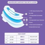 Mahinsure Organic Bamboo Fibre Sanitary Pads (Regular 245MM - 8 Pcs, Medium 290MM - 8 Pcs and Max. Flow 350MM - 6 Pcs) - Image 2