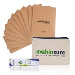 Mahinsure Combo Pack of Bamboo Fibre Sanitary Pads (Medium Flow 290MM - 12 Pcs + With Disposable Cover + Roll-On +Canvas Pouch) - Image 5