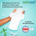 Mahinsure Organic Bamboo Fibre Sanitary Pads (Regular 245MM - 13 Pcs and Medium 290MM - 12 Pcs) - Pack of 25 Pcs - Image 4