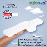 Mahinsure Combo Pack of Bamboo Fibre Sanitary Pads (Medium Flow 290MM - 12 Pcs + With Disposable Cover + Roll-On +Canvas Pouch) - Image 4