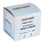 Mahinsure Organic Cotton Panty Liners for Women | Daily Use | Ultra-Thin & Breathable | Suitable for Sensitive Skin | Light Flow & Spotting Care | 155 mm | Pack of 60 (30 × 2)