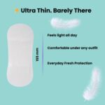 Mahinsure Organic Cotton Panty Liners for Women | Daily Use | Ultra-Thin & Breathable | Suitable for Sensitive Skin | Light Flow & Spotting Care | 155 mm | Pack of 60 (30 × 2) - Image 4
