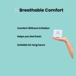 Mahinsure Organic Cotton Panty Liners for Women | Daily Use | Ultra-Thin & Breathable | Suitable for Sensitive Skin | Light Flow & Spotting Care | 155 mm | Pack of 60 (30 × 2) - Image 3