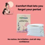 Mahinsure Organic Cotton Sanitary Pads for Women | Medium Flow | Suitable for Sensitive Skin | No Rashes & No Irritation | Ultra-Thin & Super Absorbent | Leak-Proof Protection | XL | Pack of 45 - Image 3