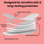 Mahinsure Organic Cotton Sanitary Pads for Women | Medium Flow | Suitable for Sensitive Skin | No Rashes & No Irritation | Ultra-Thin & Super Absorbent | Leak-Proof Protection | XL | Pack of 45 - Image 6