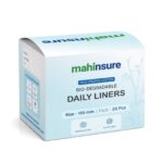 Mahinsure Organic Cotton Panty Liners for Women | Daily Use | Ultra-Thin & Breathable | Suitable for Sensitive Skin | Light Flow & Spotting Care | 155 mm | Pack of 60 (30 × 2)