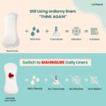 Mahinsure Organic Cotton Panty Liners for Women | Daily Use | Ultra-Thin & Breathable | Suitable for Sensitive Skin | Light Flow & Spotting Care | 155 mm | Pack of 60 (30 × 2) - Image 7