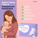 Mahinsure XXXL 420mm Postpartum Sanitary Pads for New Moms – Super Heavy Flow, Maternity & Overnight Protection, Leak-Lock Core, Soft & Rash-Free Comfort (Pack of 10 X 2 = 20 PCS ) - Image 5