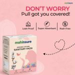 Mahinsure Organic Cotton Sanitary Pads for Women | Medium Flow | Suitable for Sensitive Skin | No Rashes & No Irritation | Ultra-Thin & Super Absorbent | Leak-Proof Protection | XL | Pack of 12 - Image 4
