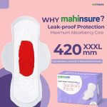 Mahinsure XXXL 420mm Postpartum Sanitary Pads for New Moms – Super Heavy Flow, Maternity & Overnight Protection, Leak-Lock Core, Soft & Rash-Free Comfort (Pack of 10 X 2 = 20 PCS ) - Image 7