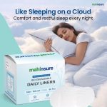Mahinsure Organic Cotton Panty Liners for Women | Daily Use | Ultra-Thin & Breathable | Suitable for Sensitive Skin | Light Flow & Spotting Care | 155 mm | Pack of 60 (30 × 2) - Image 7