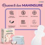 Mahinsure Organic Cotton Sanitary Pads for Women | Medium Flow | Suitable for Sensitive Skin | No Rashes & No Irritation | Ultra-Thin & Super Absorbent | Leak-Proof Protection | XL | Pack of 12 - Image 8