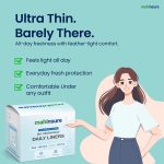 Mahinsure Organic Cotton Panty Liners for Women | Daily Use | Ultra-Thin & Breathable | Suitable for Sensitive Skin | Light Flow & Spotting Care | 155 mm | Pack of 60 (30 × 2) - Image 4